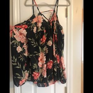 Floral cold shoulder Blouse